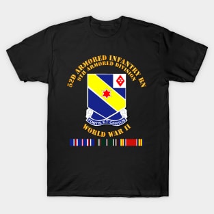 52d Armored Infantry Bn - 9th AR Div - WWII w SVC T-Shirt
